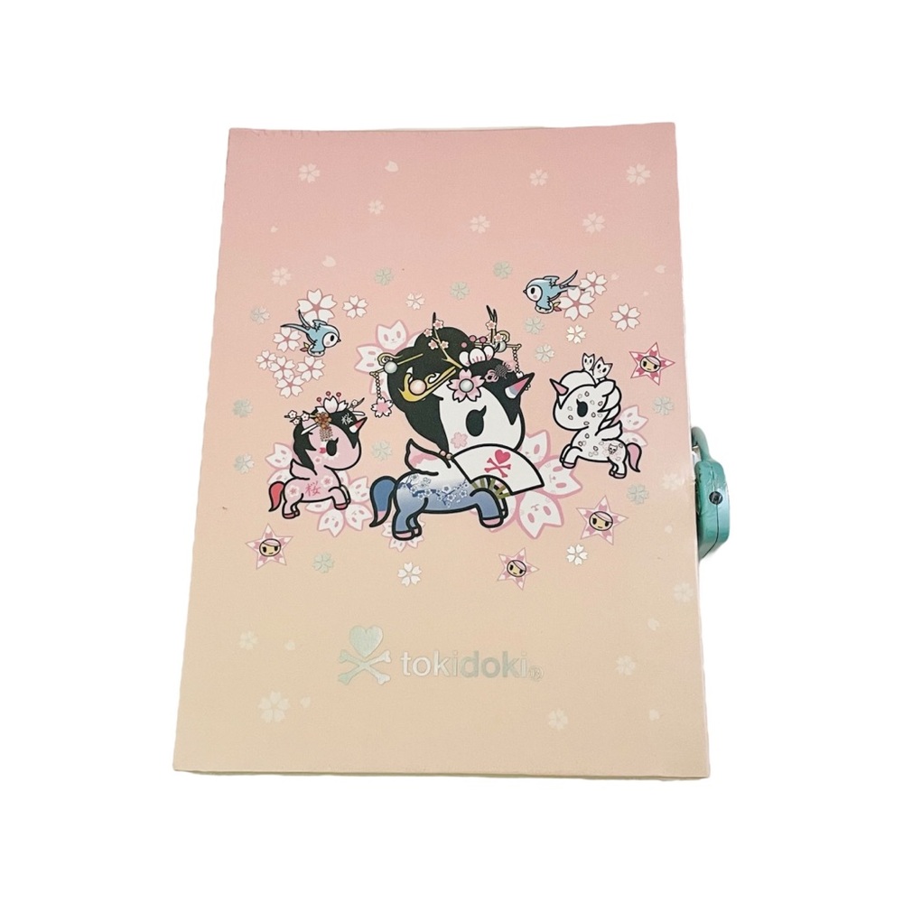 Tokidoki Yoshino Unicorno Locking Notebook Journal Diary Cherry Blossom Rare NEW
